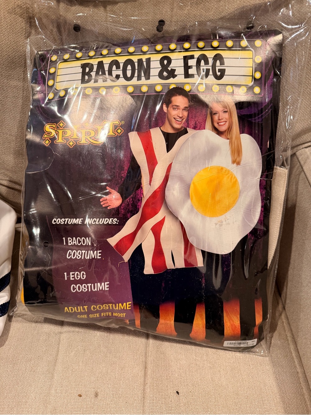 Spirit Bacon & Egg Couple Costume - 1 size fits most!